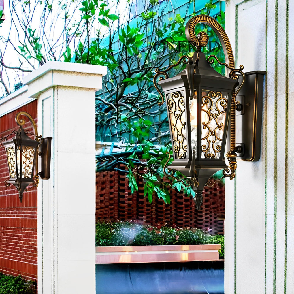 Modern Retro Outdoor Wall Lamp Waterproof Aluminum & Glass