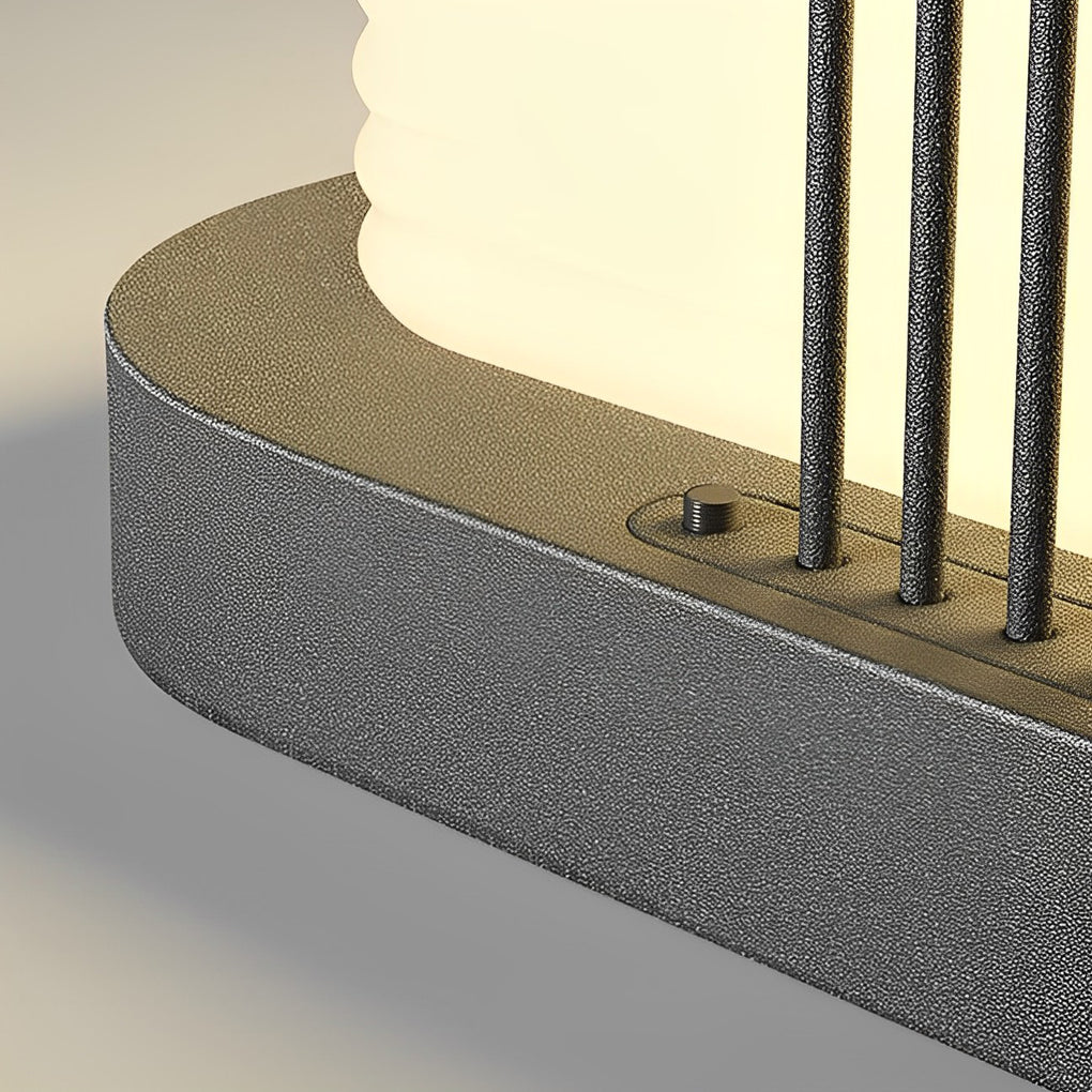 Modern Square LED Outdoor Post Light - Stainless Steel & PE Shade