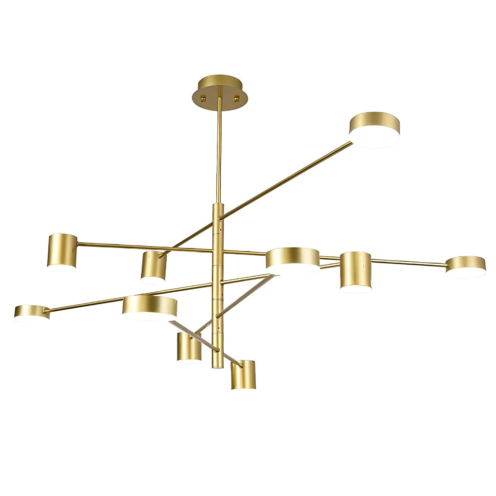 Nordic Geometric Pendant Light - Metal & Acrylic LED Chandelier