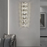 Crystal Cylindrical LED Wall Sconce with 3-Step Dimming