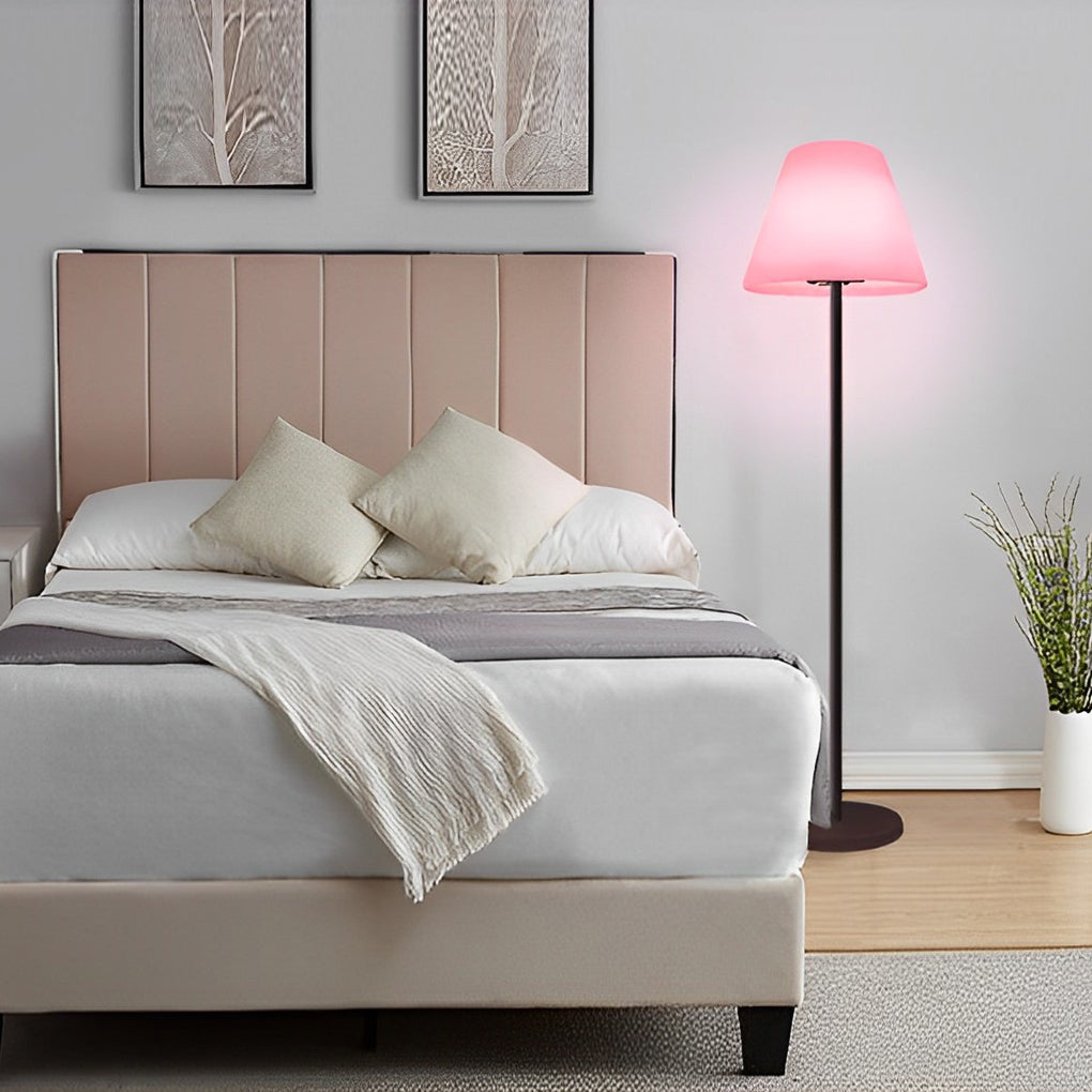 Smart RGB LED Floor Lamp with Metal Base and PE Shade
