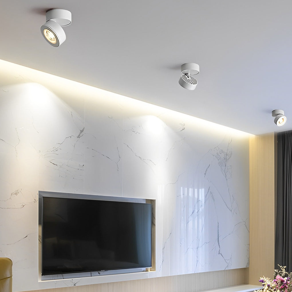 7W Adjustable LED Spotlight Modern Aluminum Flush Mount Ceiling