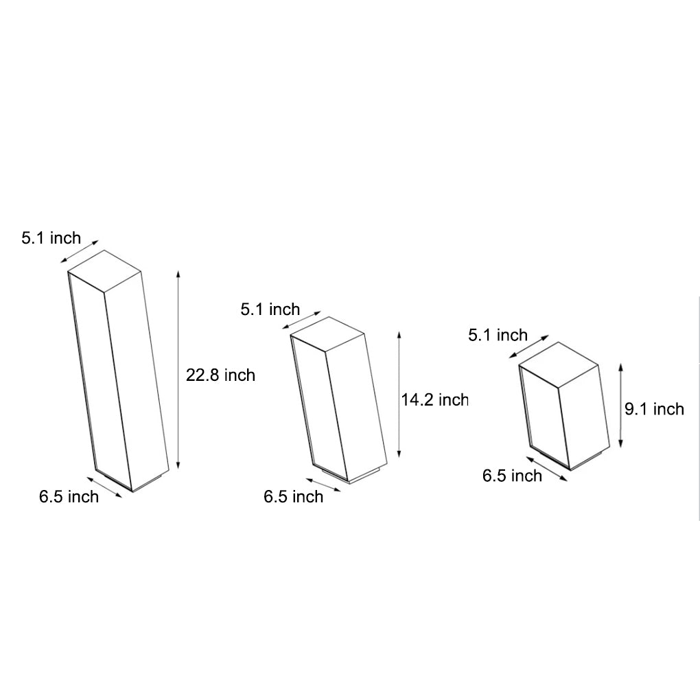 Modern Cuboid Inclined LED Outdoor Lawn Lamp - Stainless Steel