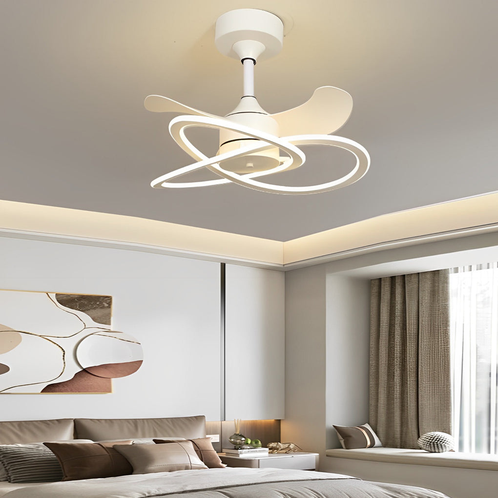 Modern Bladeless Ceiling Fan with LED Light & Remote Control