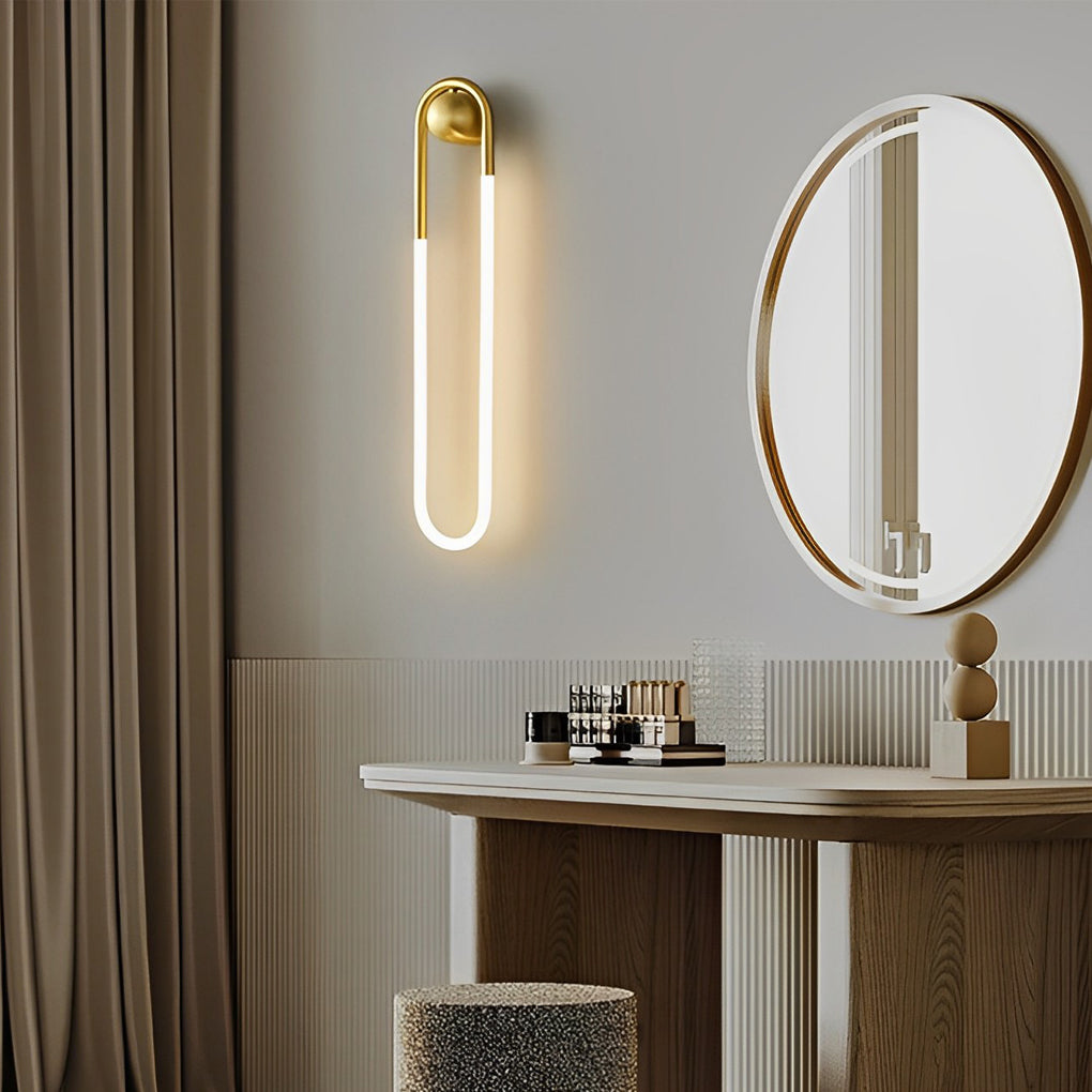 Modern Dimmable LED Copper Wall Sconce with Acrylic Shade