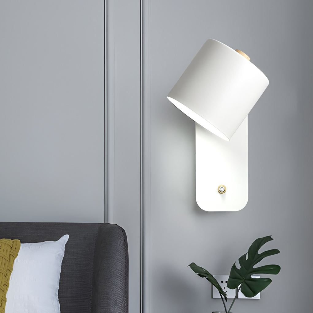 Adjustable Nordic Wall Sconce with Wood & Iron Finish