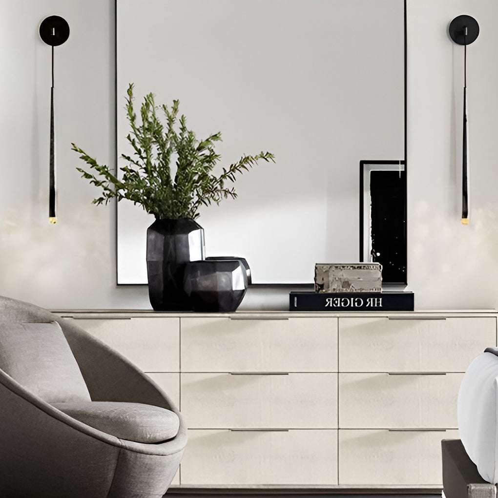 Crystal LED Wall Sconce Modern Nordic Strip Light Gold Black