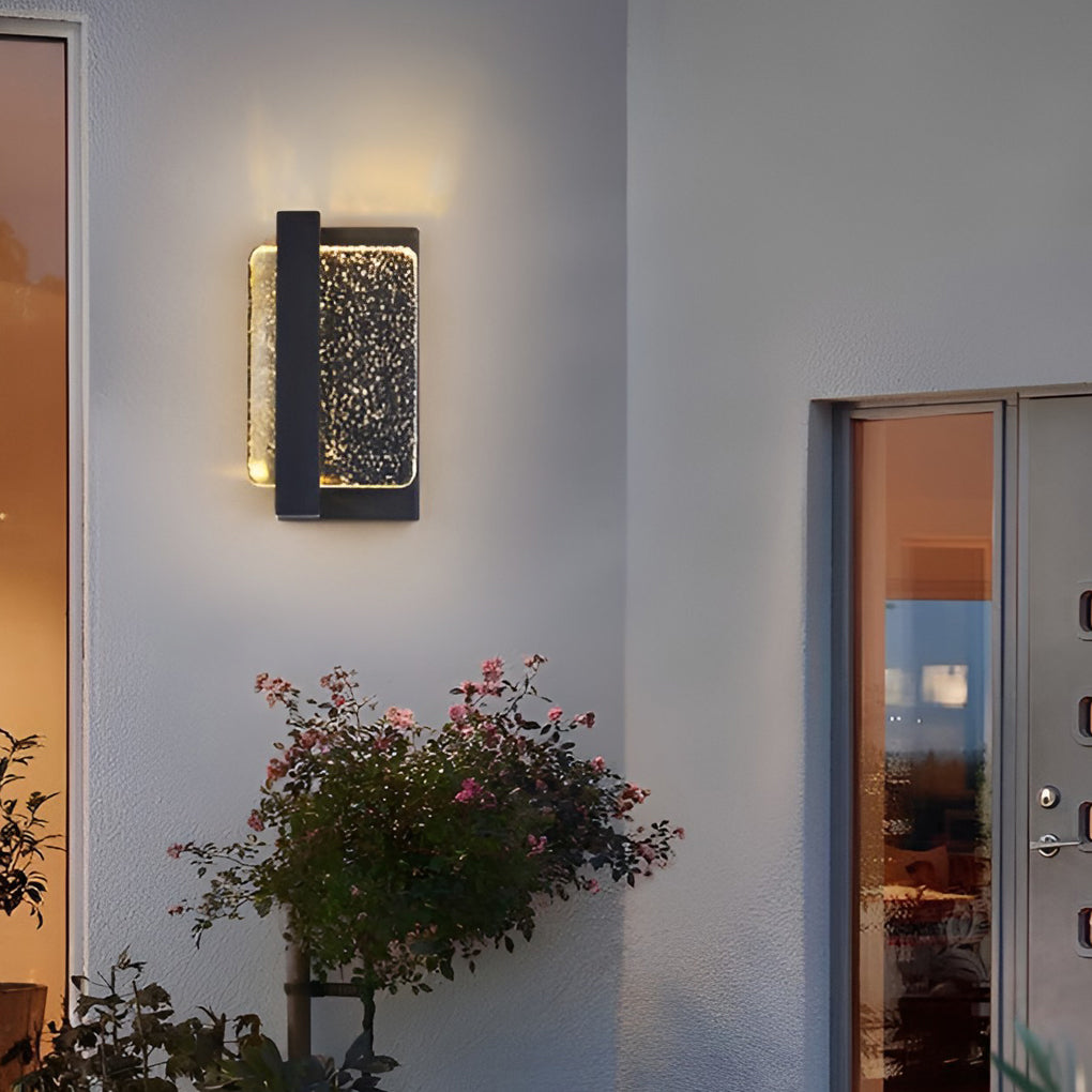 Crystal Outdoor Wall Sconce - Modern Waterproof IP65 Wall Lamp