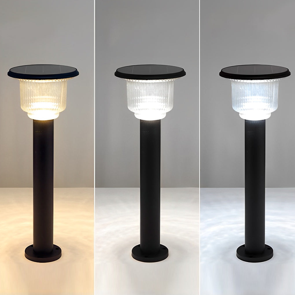 Solar LED Pathway Light with Adjustable Brightness - Matte Black