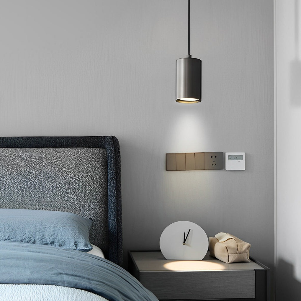 Cylindrical Copper Pendant Light - Modern Minimalist Spotlight