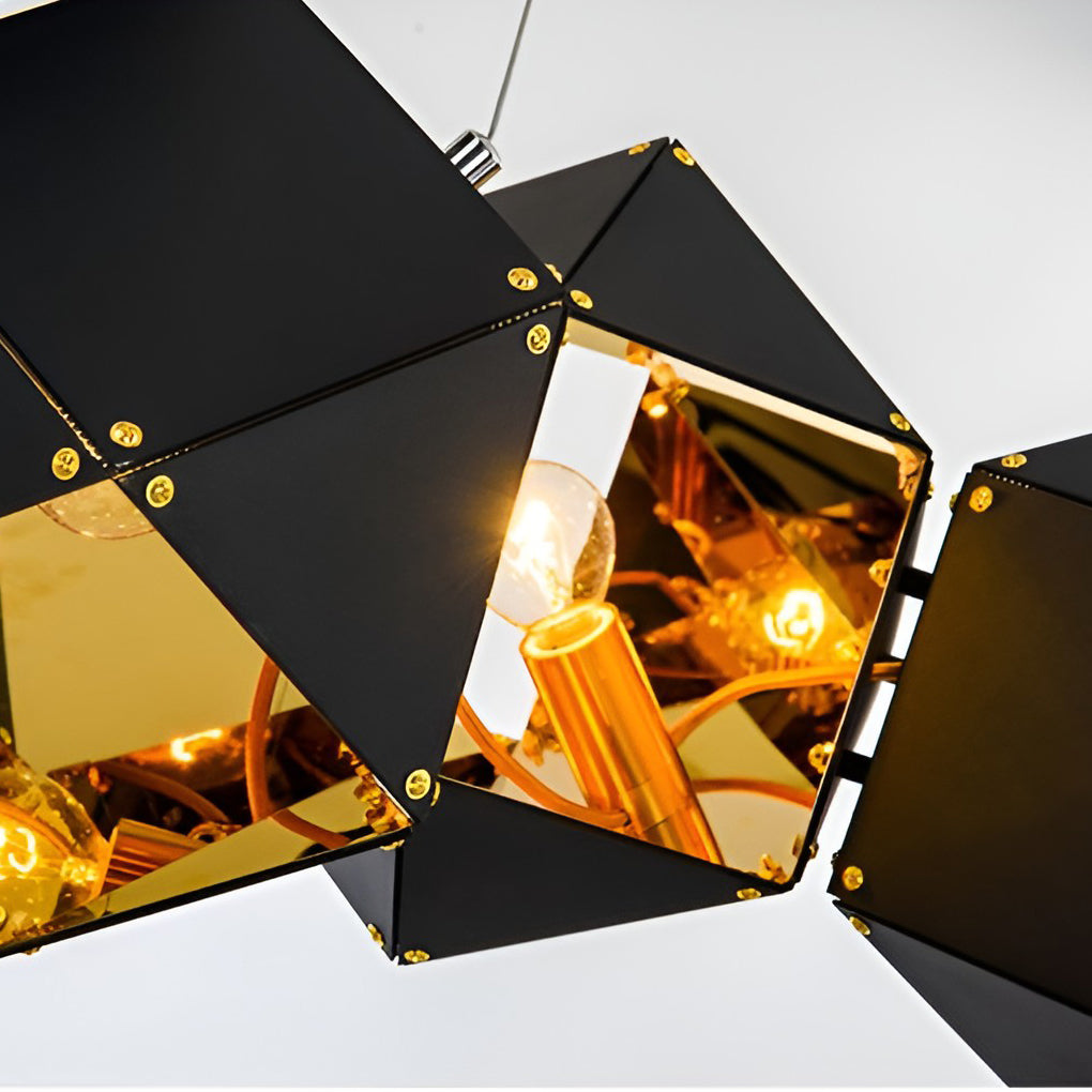 6-Light Geometric Polygonal Pendant Light - Modern Chandelier