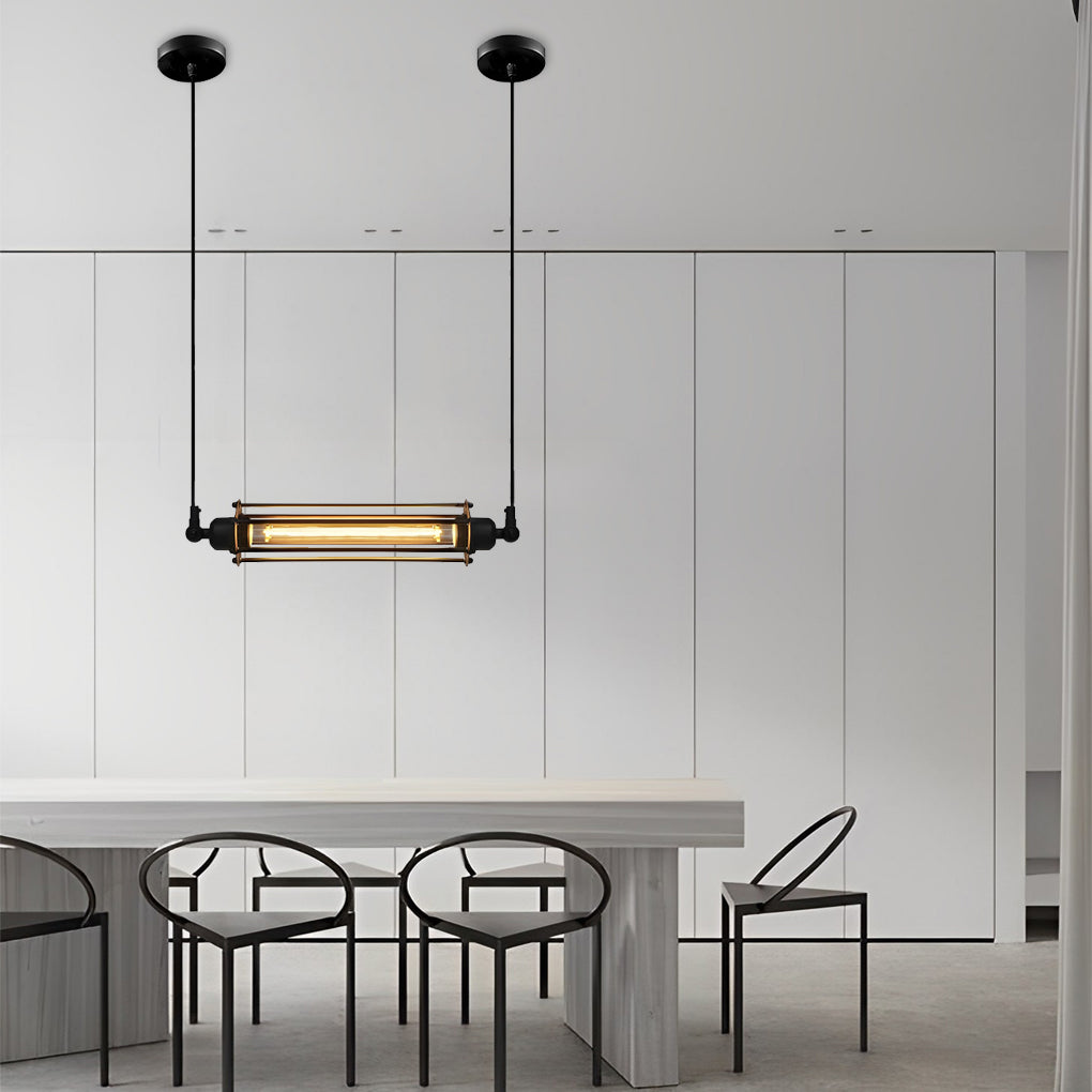 Industrial Black Metal LED Pendant Light | Modern Minimalist Design