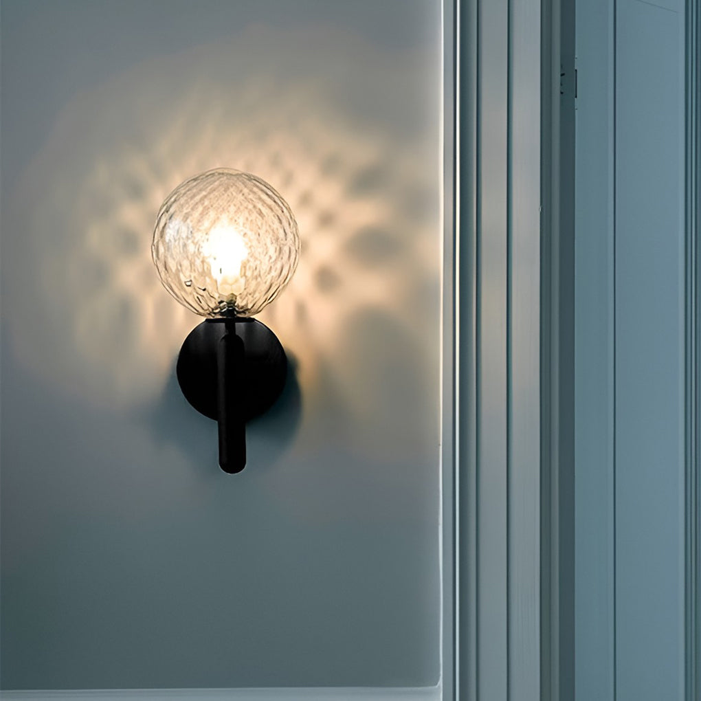 Modern Glass Ball Wall Sconce with LED Light – Nordic Style