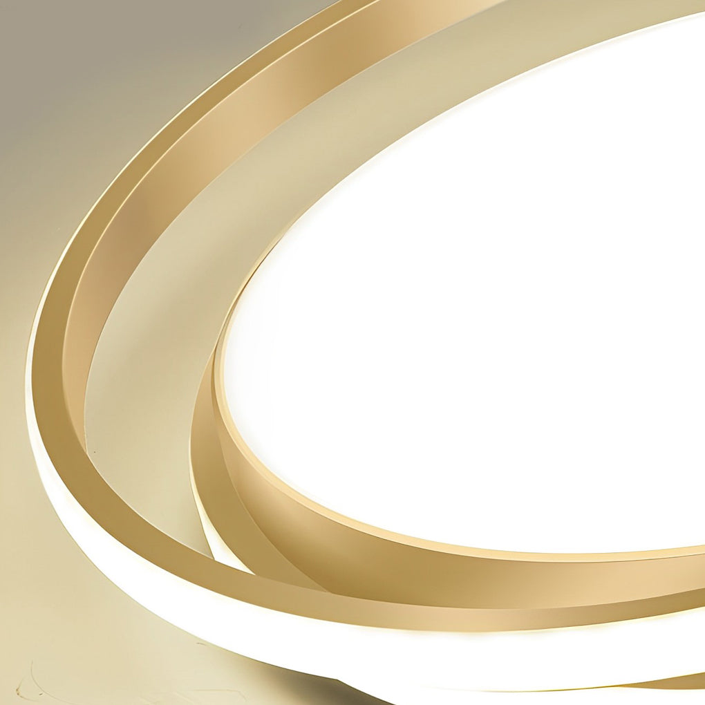 Modern Circular LED Flush Mount Ceiling Light with Dimming Remote