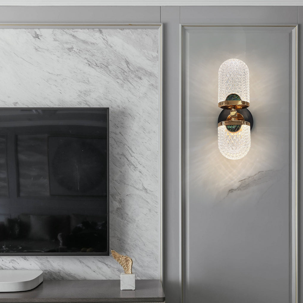 Modern LED Wall Sconce with Three-Step Dimming and Acrylic Shade