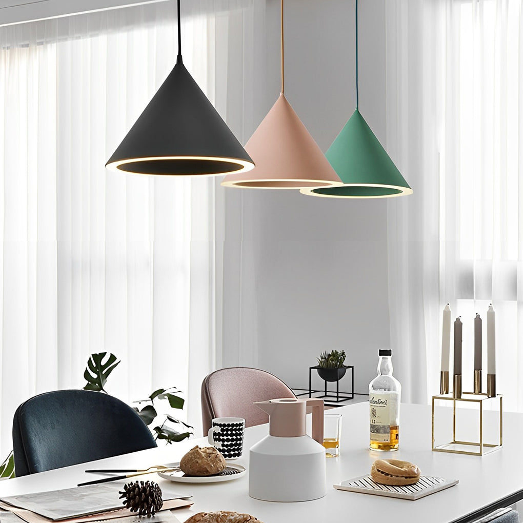 Minimalist Conical LED Pendant Light Modern Nordic Kitchen Island