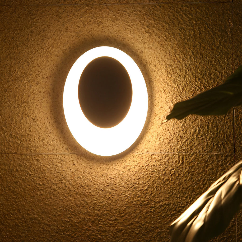 Oval LED Waterproof Modern Wall Sconce - Aluminum & Acrylic