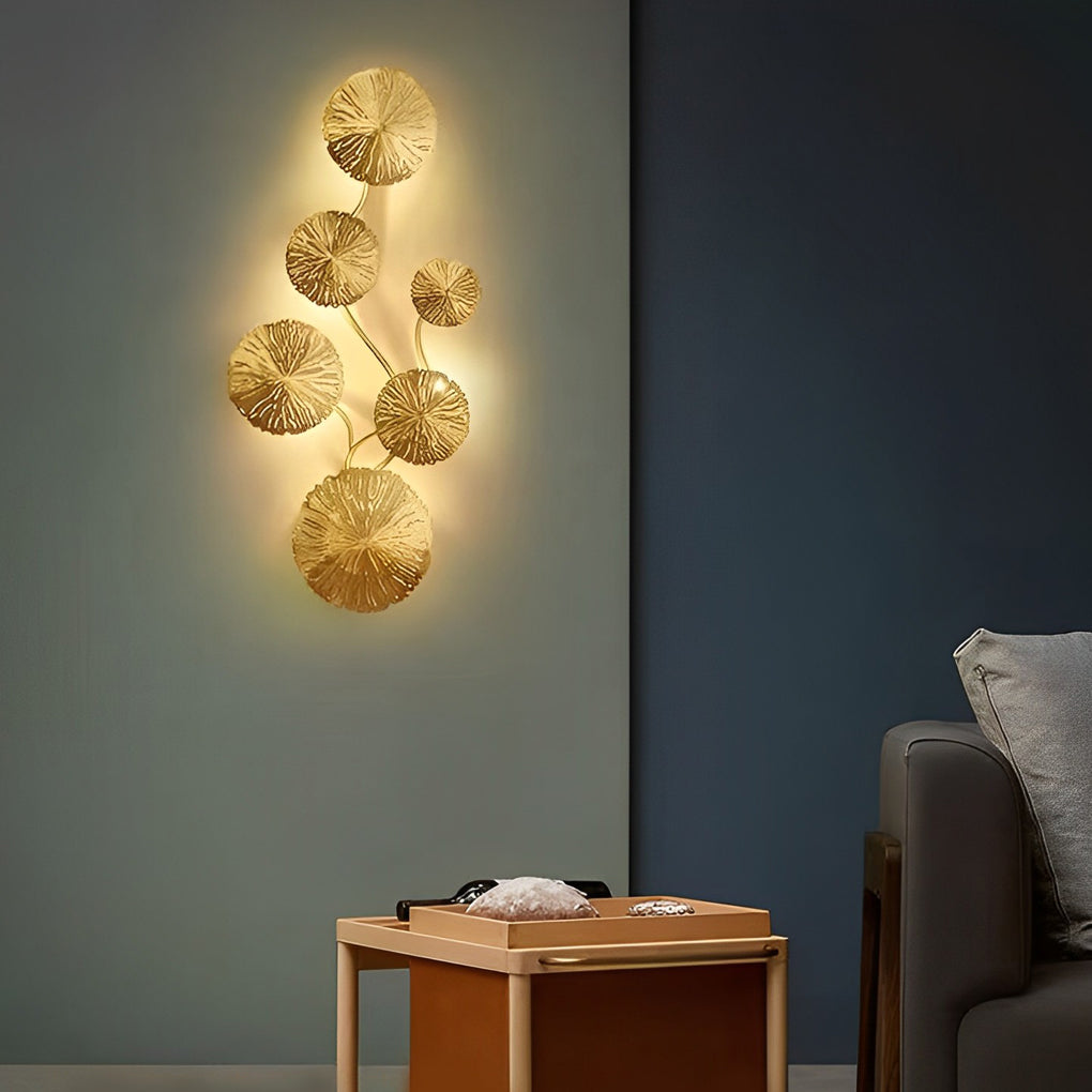 Lotus Leaf Hollow Stainless Steel Modern Wall Sconce