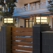 Square Solar LED Outdoor Post Cap Light - Waterproof Deck Pillar