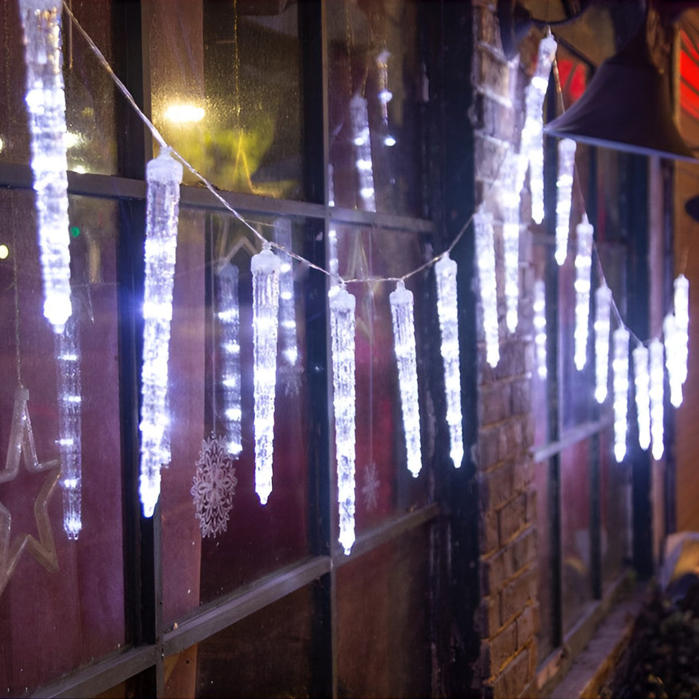 Solar LED Icicle String Lights Waterproof Outdoor Decorative