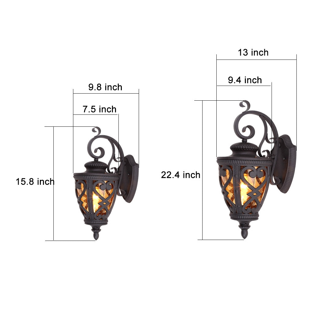 Retro Bubble Glass Outdoor Wall Light – Waterproof Aluminum