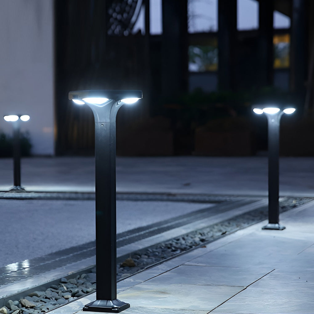 4-Light Square Waterproof LED Outdoor Path Lights