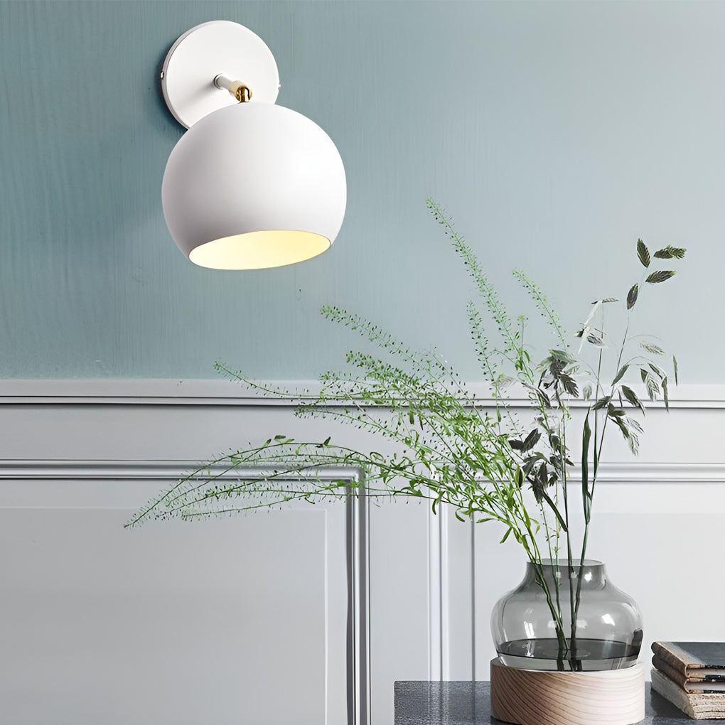 Adjustable Hemispherical Wall Sconce - Modern Nordic Metal Lamp