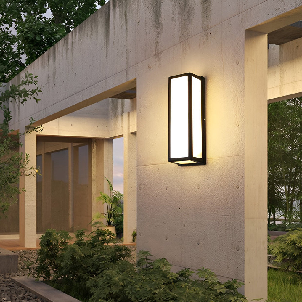Modern Black Waterproof Motion Sensor LED Outdoor Wall Light