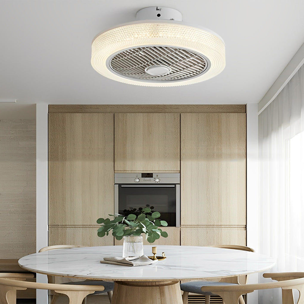 Dimmable Bladeless Ceiling Fan Light with Heating Function