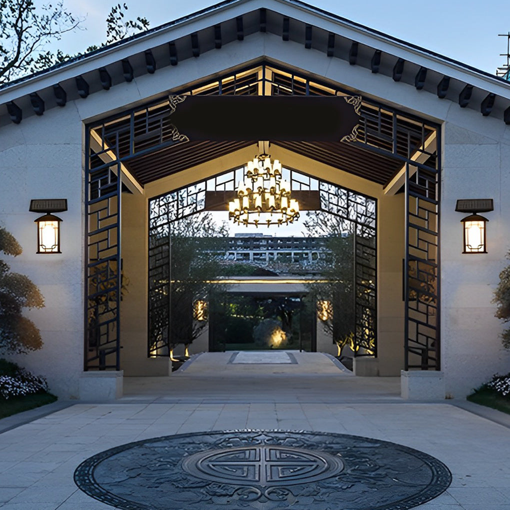 Modern Solar LED Outdoor Wall Light with Remote – Dimmable &