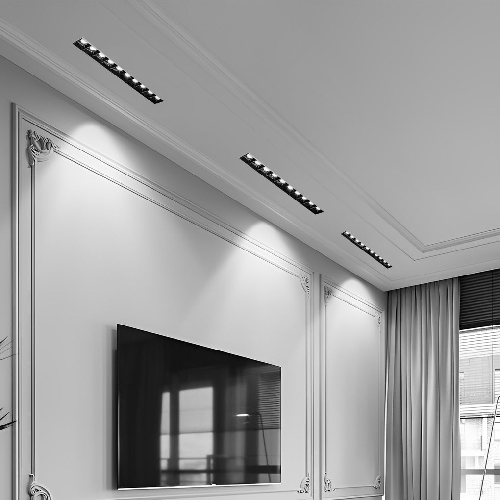 Modern Trimless Linear Recessed LED Spotlight Aluminum White