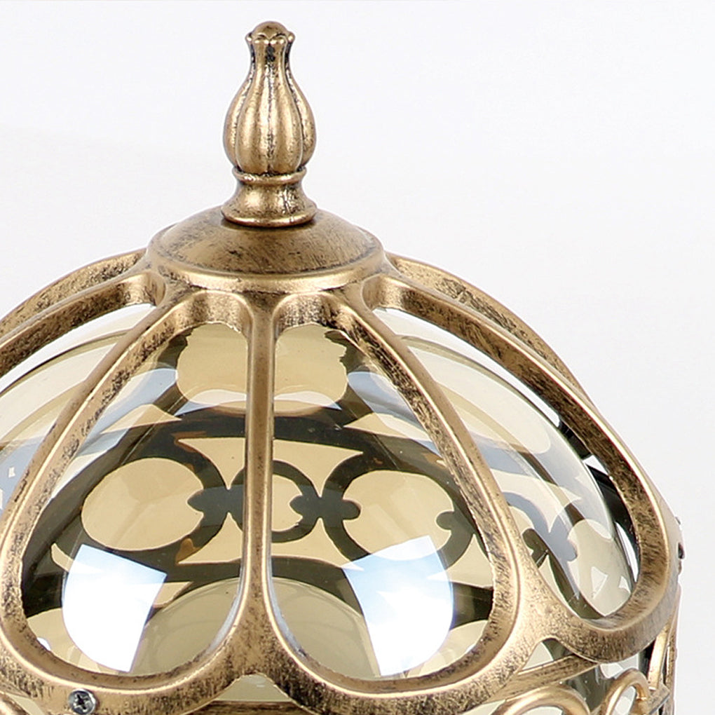Round Globe Outdoor Post Light – Modern Waterproof Fence Pillar Lamp