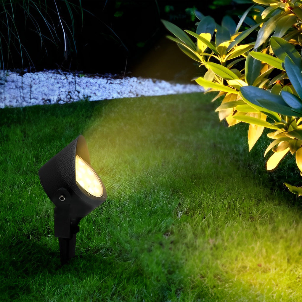 Adjustable Waterproof LED Outdoor Spotlight in Black