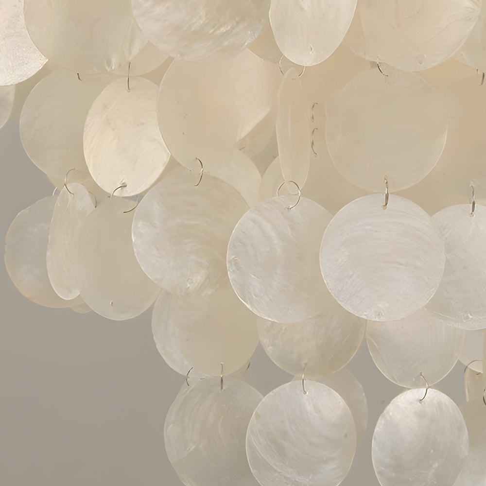 Luxury Seashell Chandelier with Adjustable Chain - LED Pendant