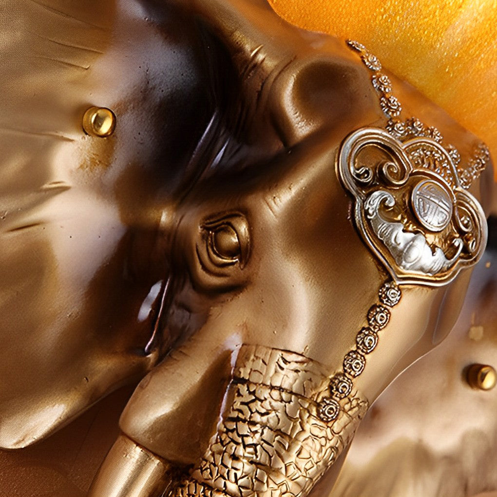 Elephant Resin Wall Sconce with Glass Shade – Modern Luxury Lighting