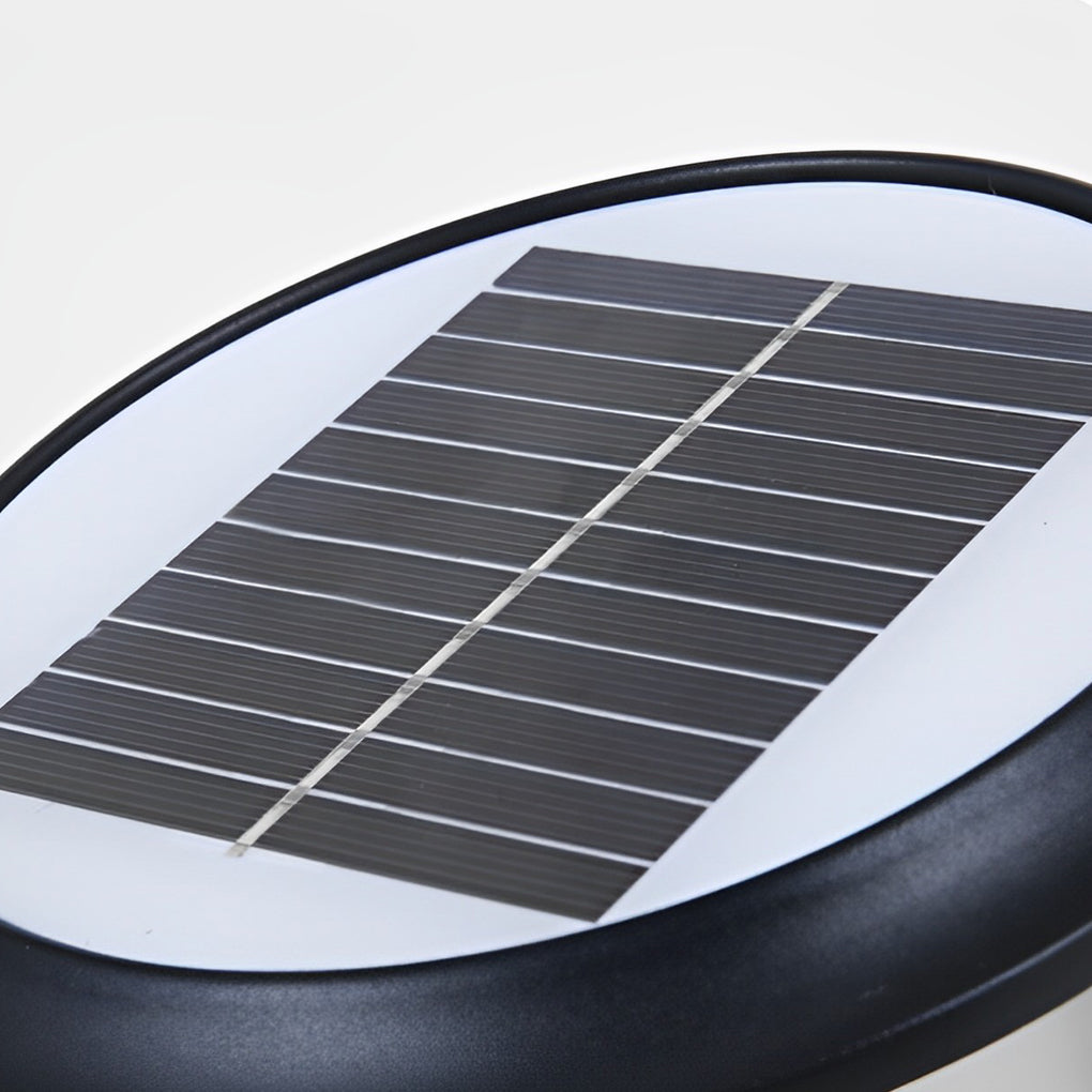 Modern Black Solar Fence Post Light with Remote Control