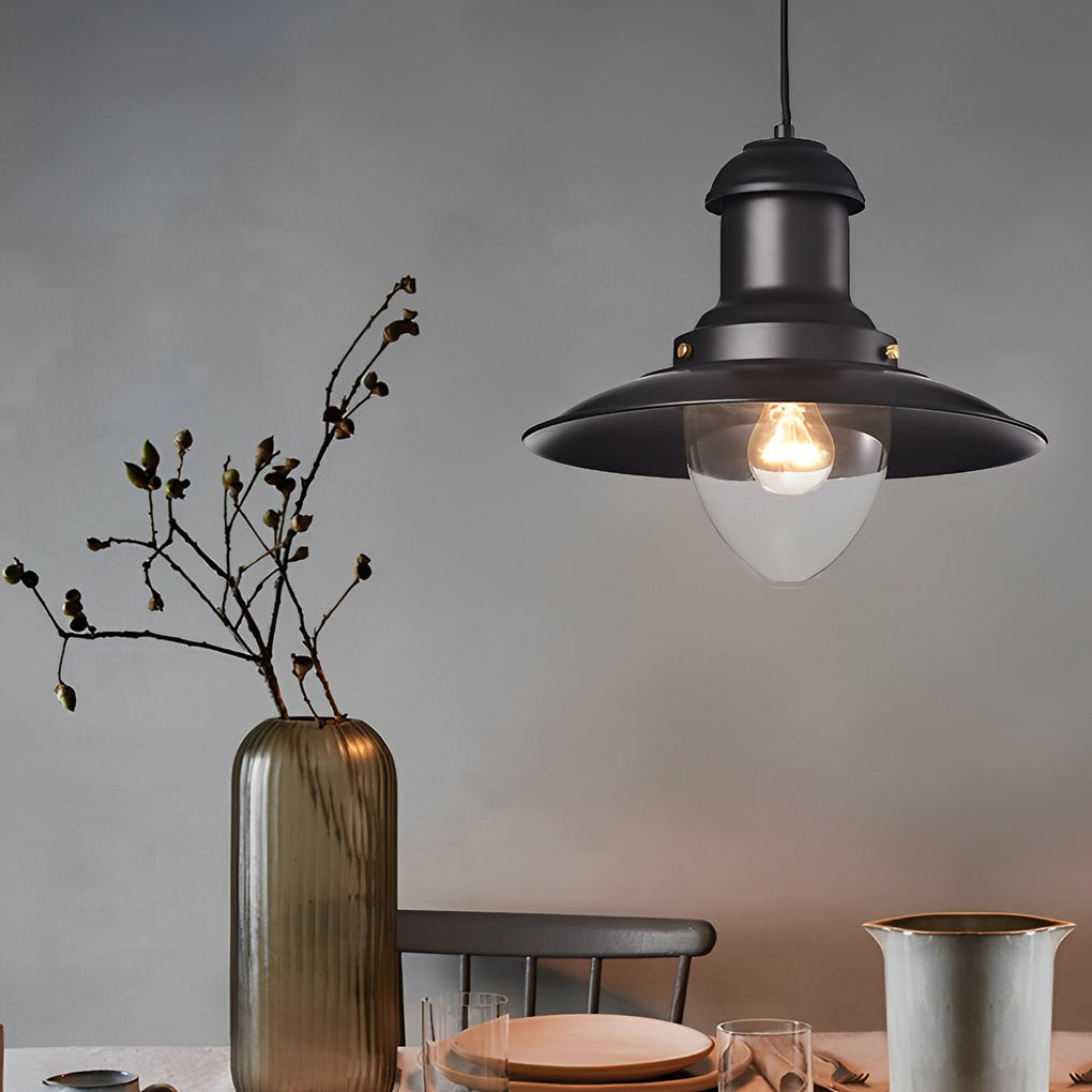 Retro Dome Metal Pendant Light Industrial Chandelier