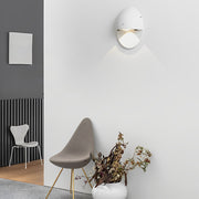 Oval Motion Sensor Rechargeable LED Wall Lamp - Aluminum