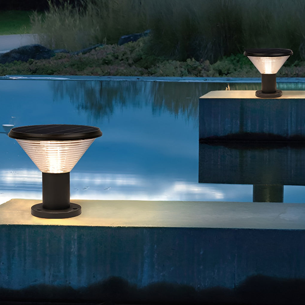 Solar Fence Post Light with Remote Control & Light Sensor
