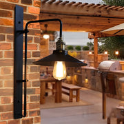 Adjustable Black Industrial Wall Sconce with LED Light