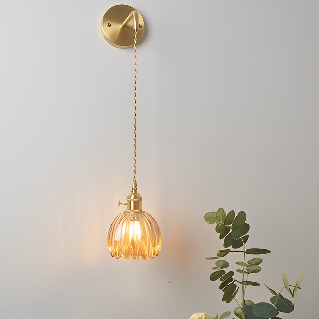 Flower Glass Pendant Light Modern Nordic Hanging Ceiling Lamp