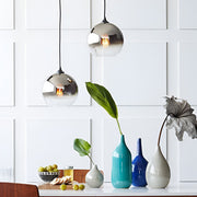 Modern Globe Glass Pendant Light Industrial Single Ceiling Fixture