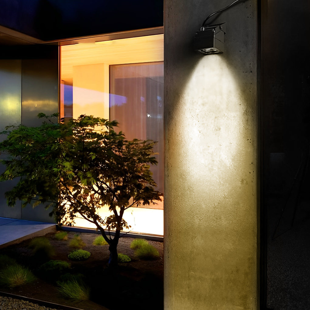 Adjustable Square Outdoor Wall Light Modern Aluminum Spotlight