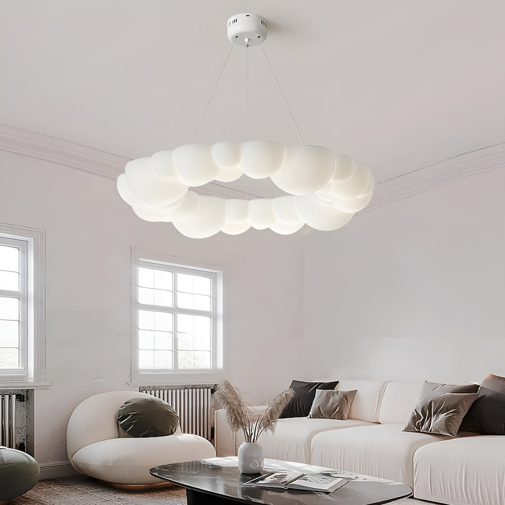 Cloud Shaped LED Ceiling Light with Stepless Dimming & Remote Control