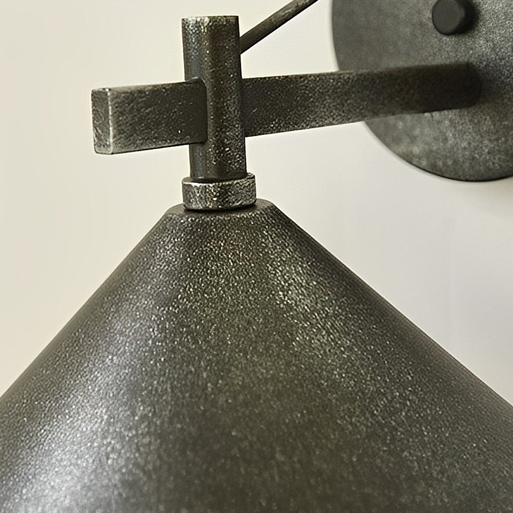 Industrial Conical Outdoor Wall Sconce - Waterproof Metal Lighting