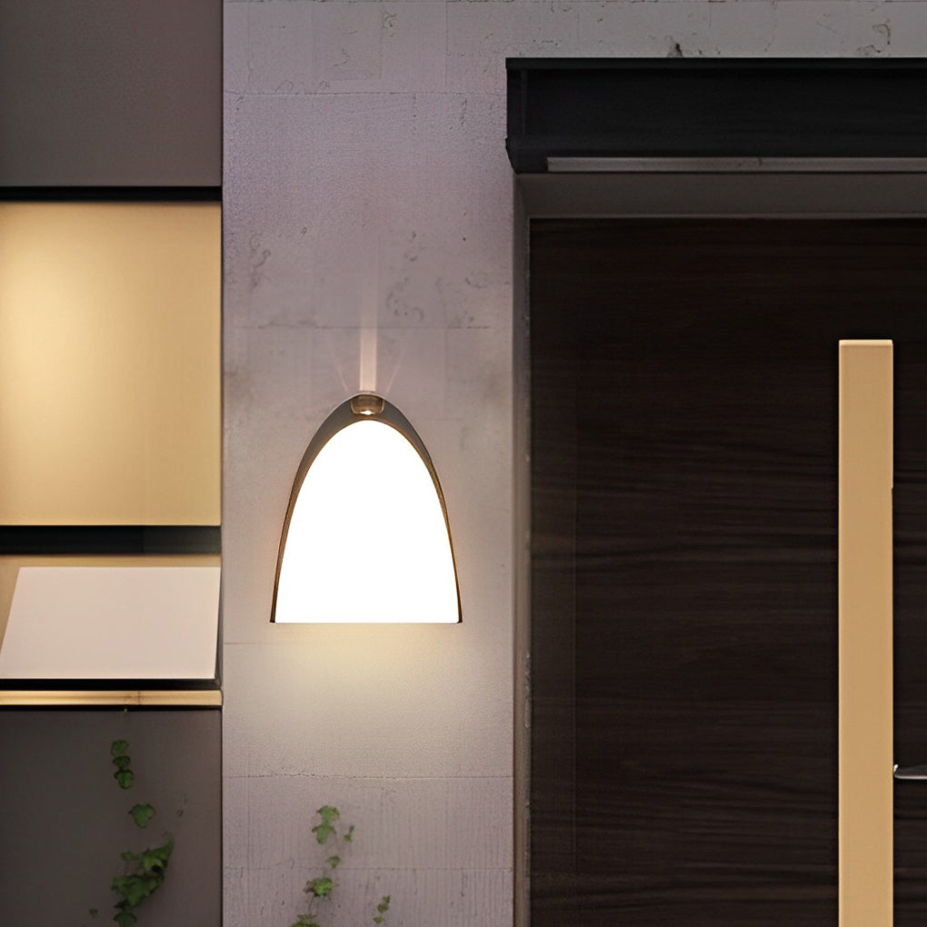 Modern Black Aluminum Outdoor Wall Sconce with LED Light