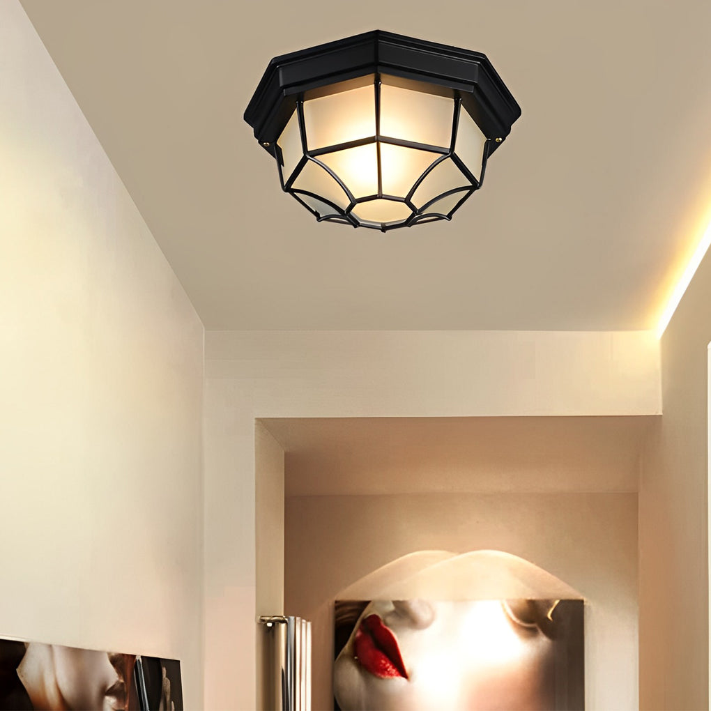 Modern Outdoor LED Flush Mount Ceiling Light - Waterproof Aluminum
