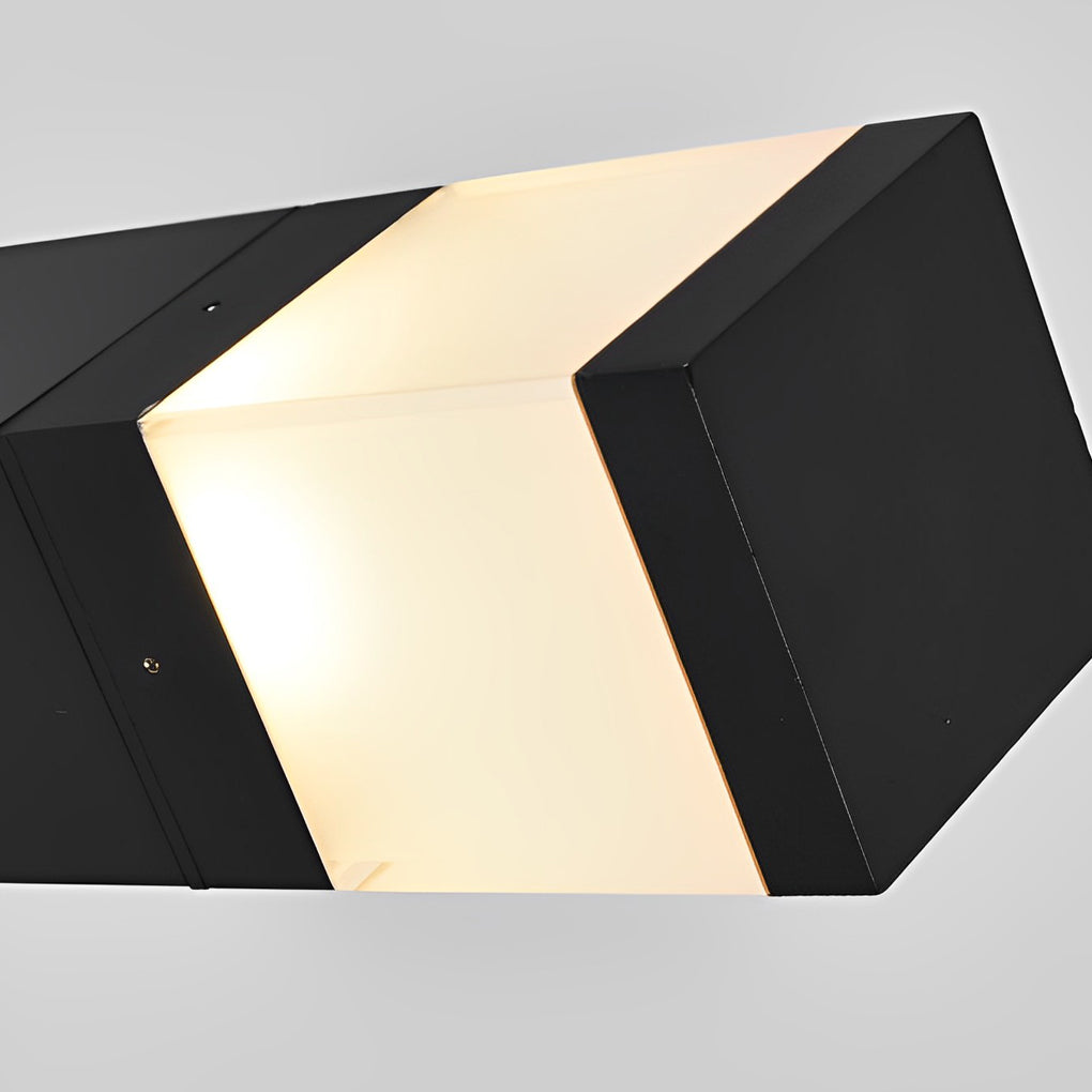 Modern Square Aluminum Bollard Light Outdoor Landscape Lighting