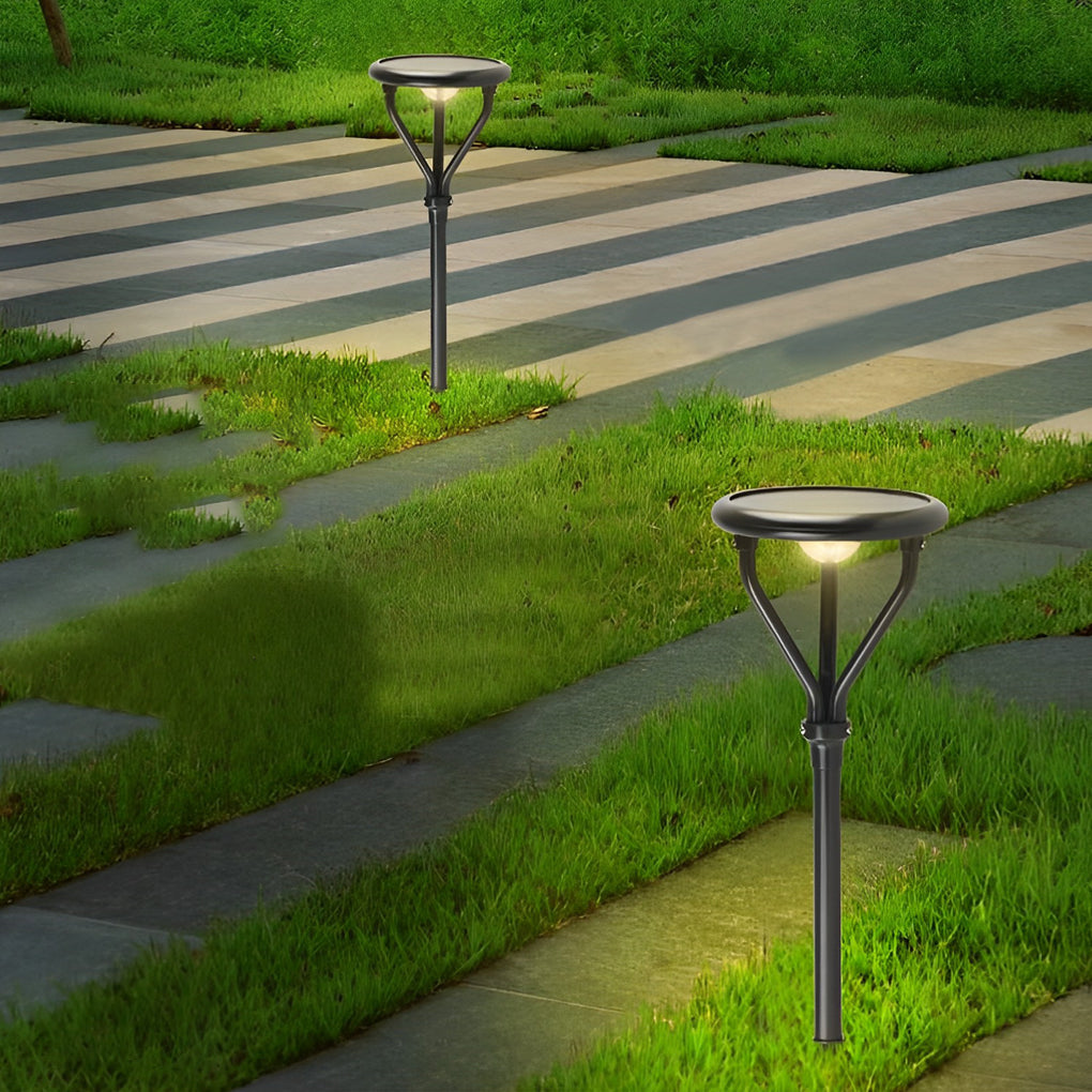 Modern Solar LED Lamp Post – Outdoor Waterproof Aluminum Light
