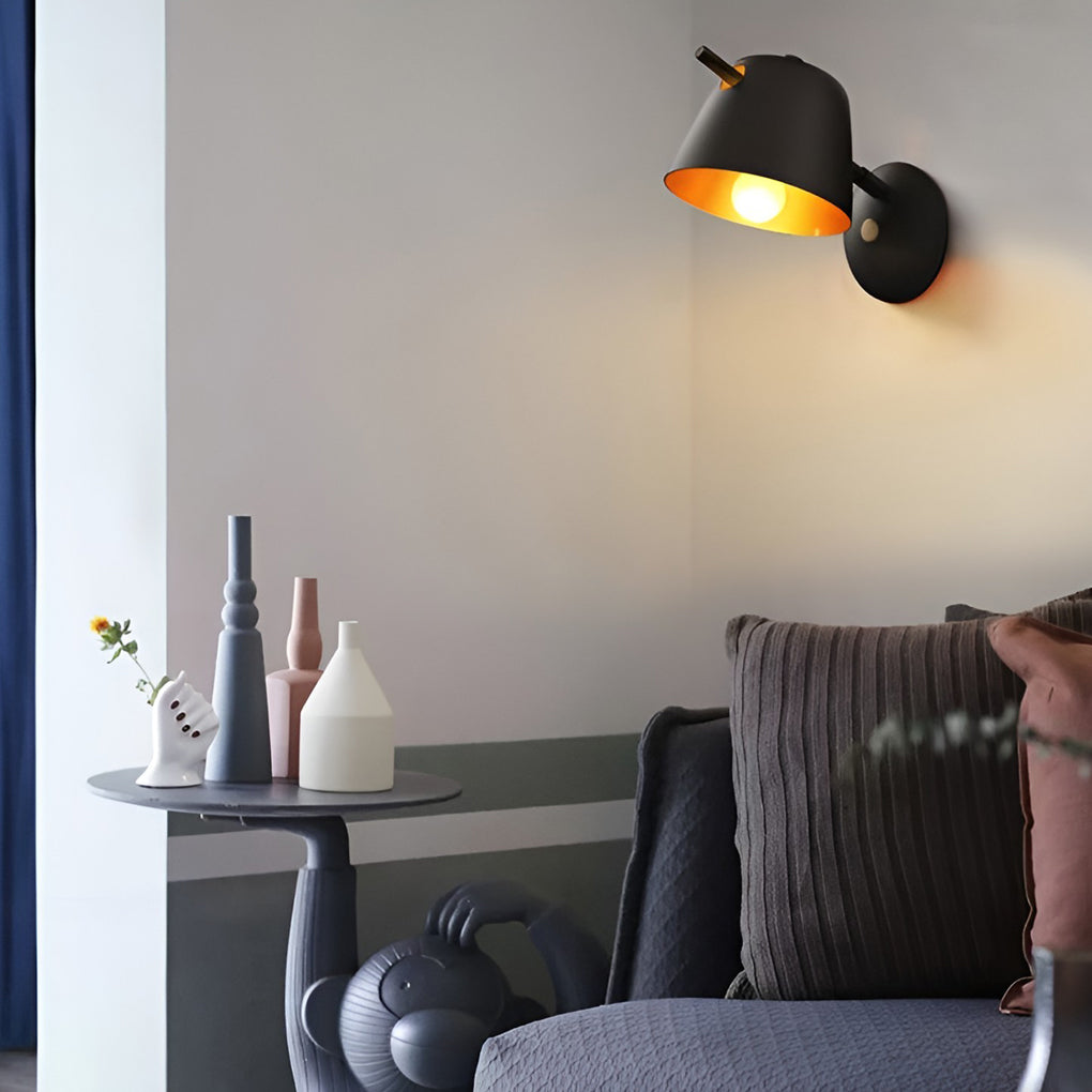 Modern Matte Metal Wall Sconce - Nordic Hat Design Lighting